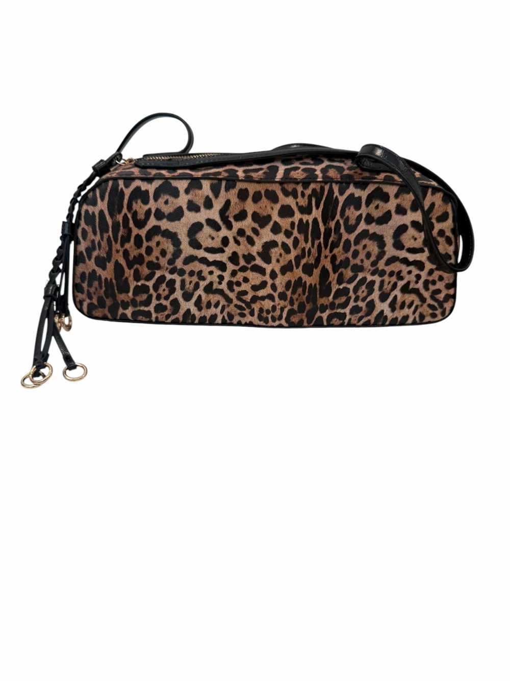 Leopard Print Shoulder Bag in Brown and Black